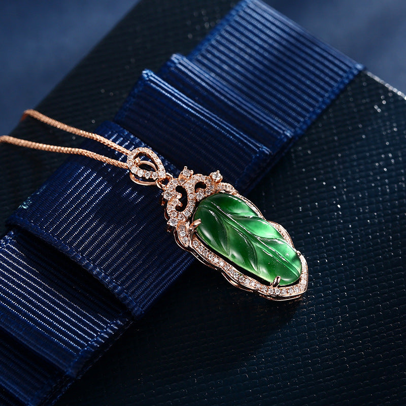 Collana Jade Leaf