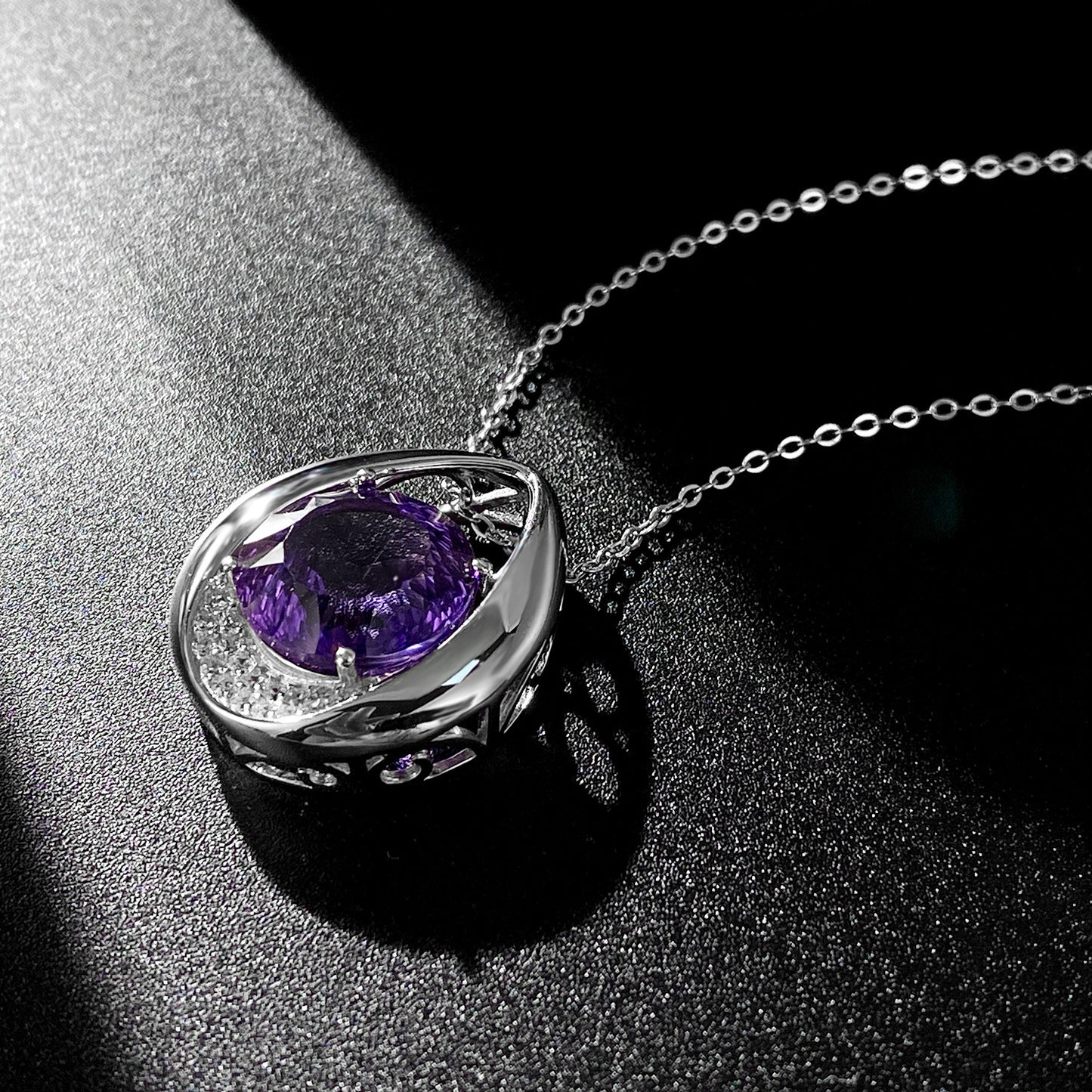 Collana Amethyst Drop