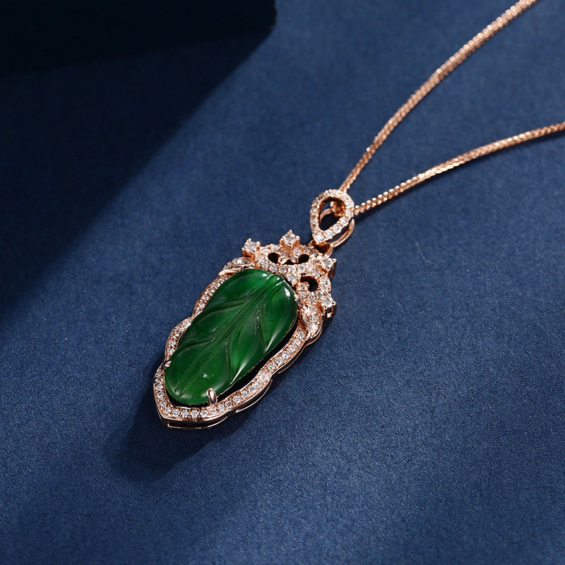 Collana Jade Leaf