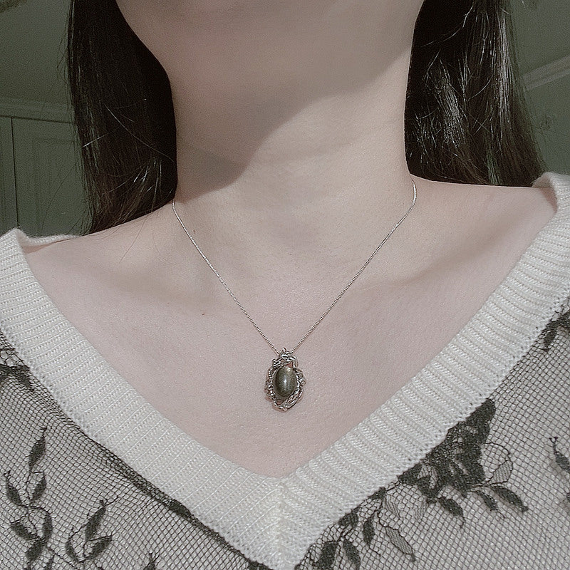 Collana Retro Ossidiana