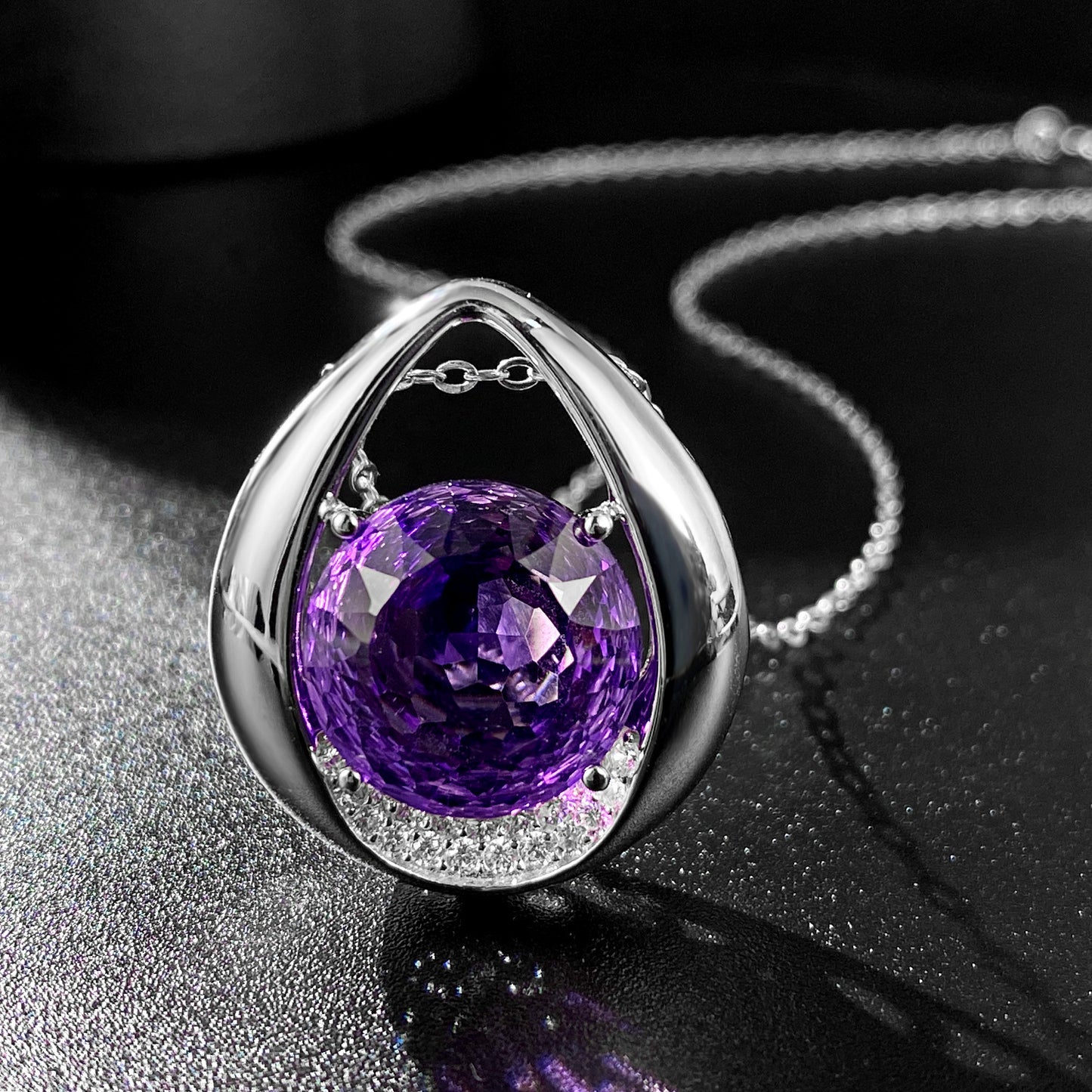 Collana Amethyst Drop