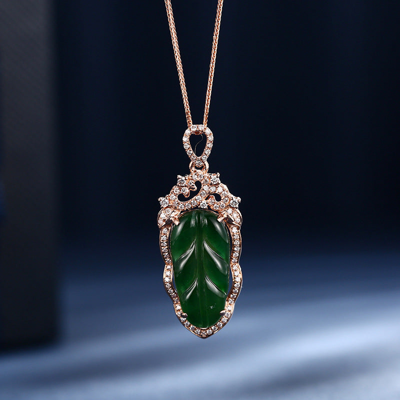 Collana Jade Leaf