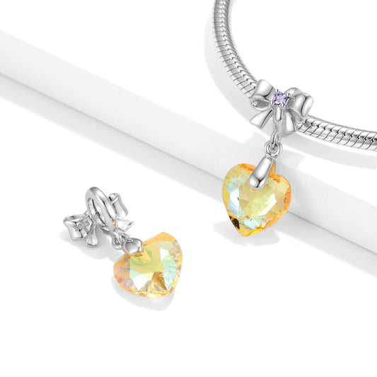 Charm Bow n' Heart Yellow