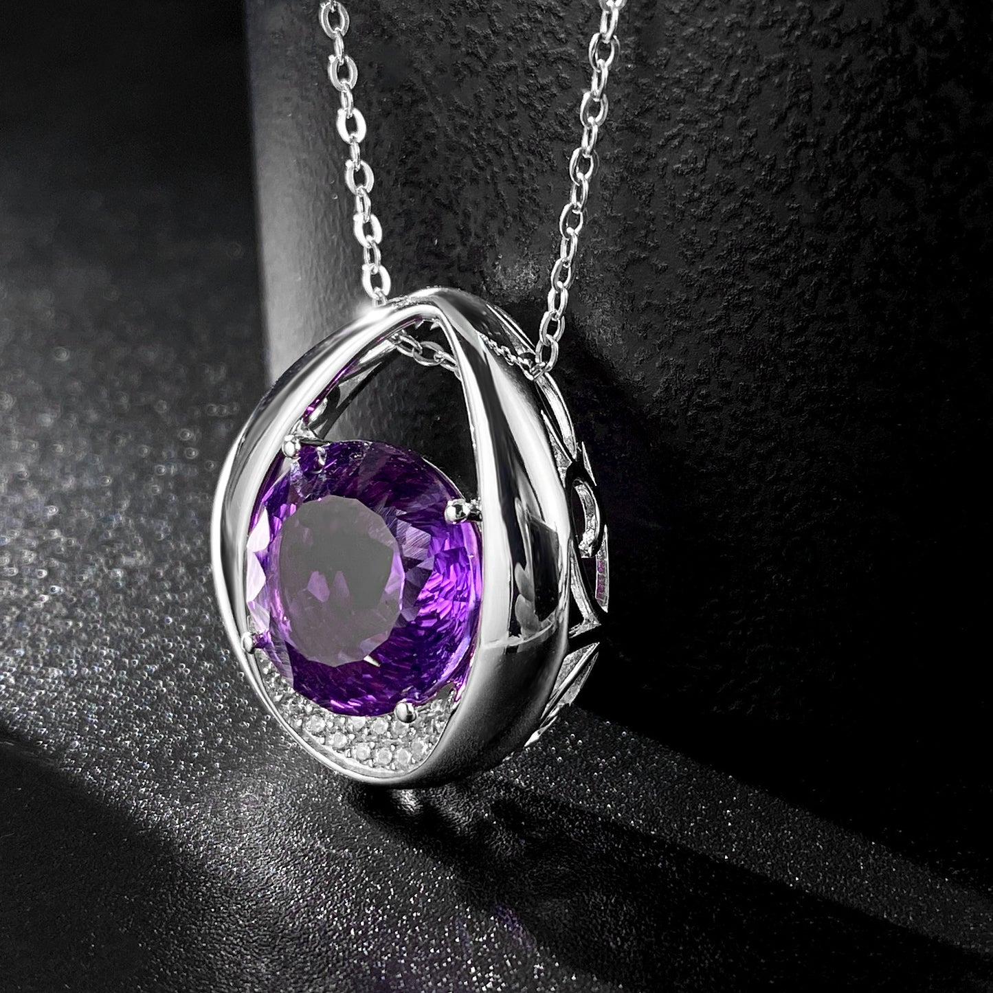 Collana Amethyst Drop